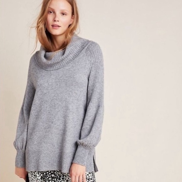 Anthropologie Paloma Knit Tunic Cowl Neck Sweater - Picture 1 of 5